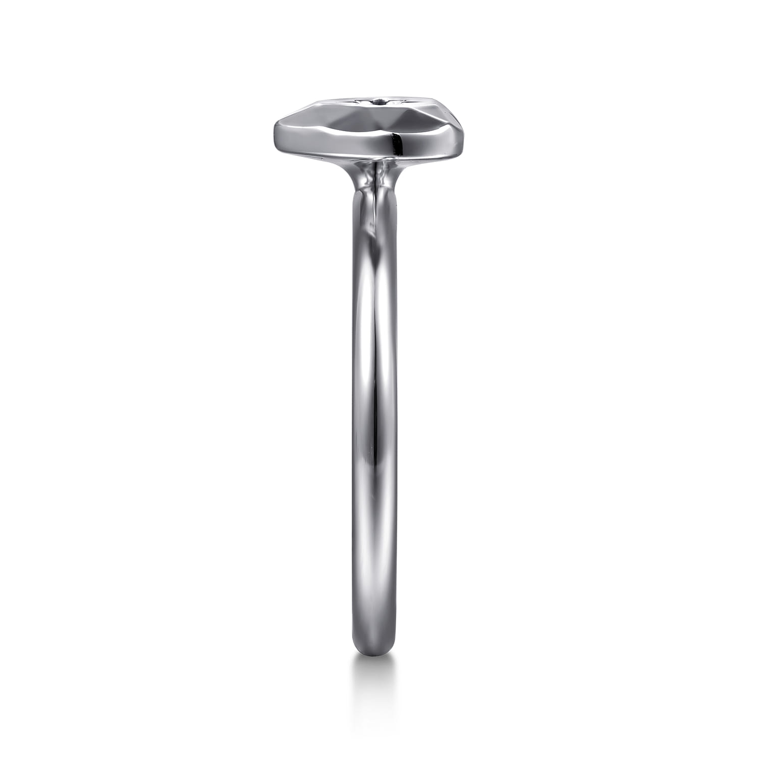 925 Sterling Silver Diamond Cut Heart Ring - 0.01 ct - Shot 4