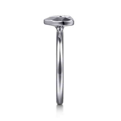 925 Sterling Silver Diamond Cut Heart Ring