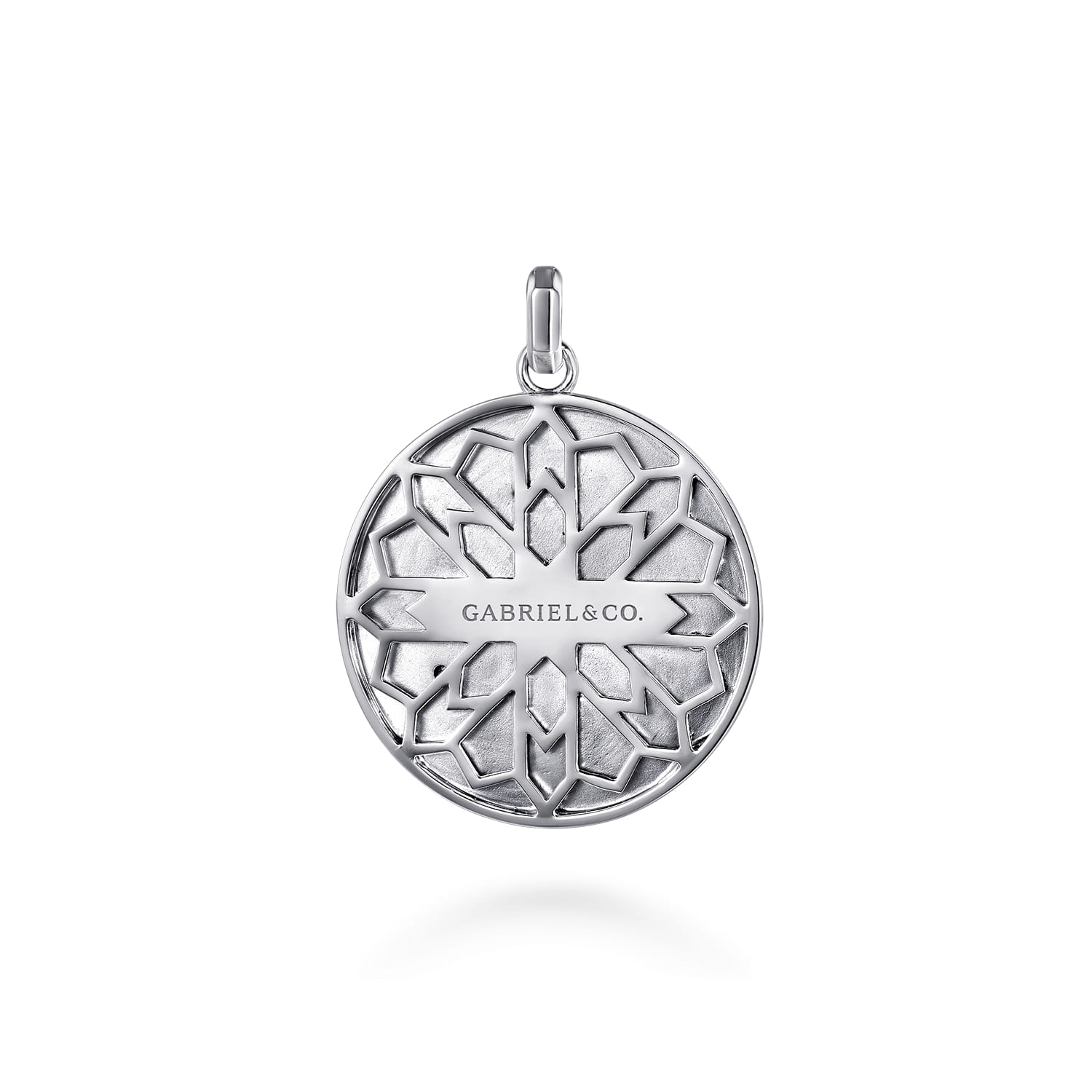 925 Sterling Silver Diamond Eagle Medallion Pendant - 0.06 ct - Shot 2
