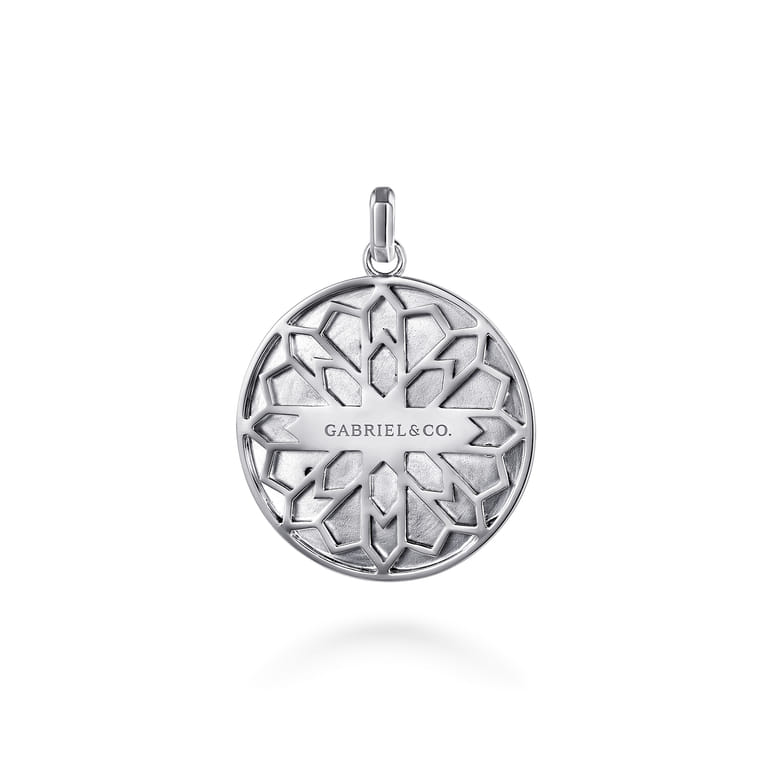 925 Sterling Silver Diamond Eagle Medallion Pendant - 0.06 ct - Shot 2