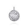 925 Sterling Silver Diamond Eagle Medallion Pendant - 0.06 ct
