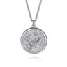 925 Sterling Silver Diamond Eagle Medallion Pendant - 0.06 ct