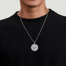 925 Sterling Silver Diamond Eagle Medallion Pendant - 0.06 ct