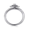 925 Sterling Silver Diamond Starburst Ring - 0.03 ct
