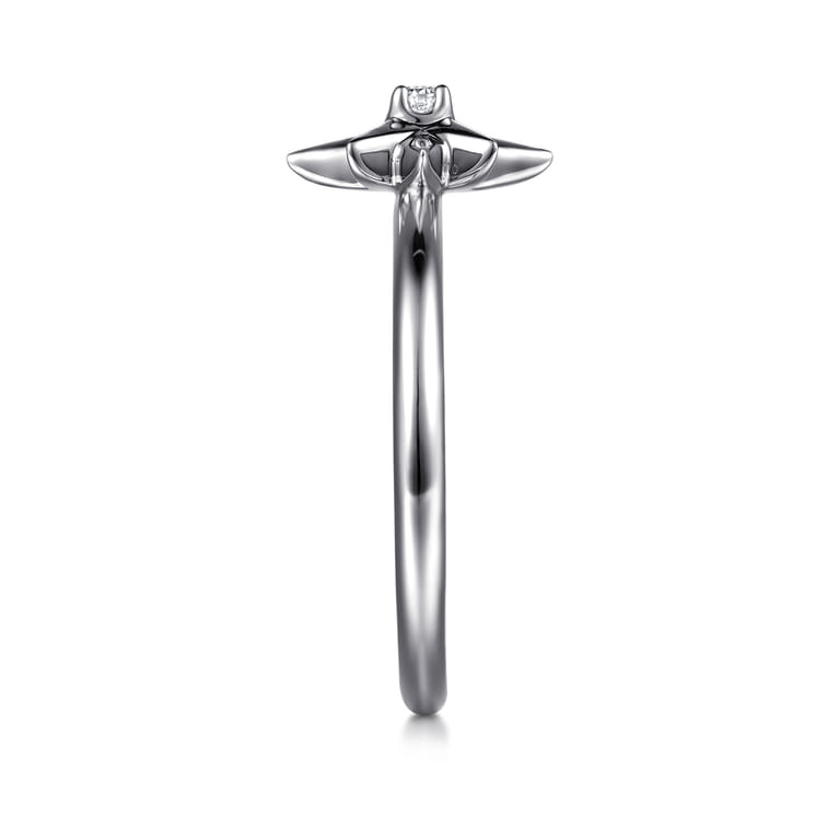 925 Sterling Silver Diamond Starburst Ring - 0.03 ct - Shot 4