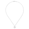 925 Sterling Silver Diamond Swirl Pendant Necklace - 0.04 ct