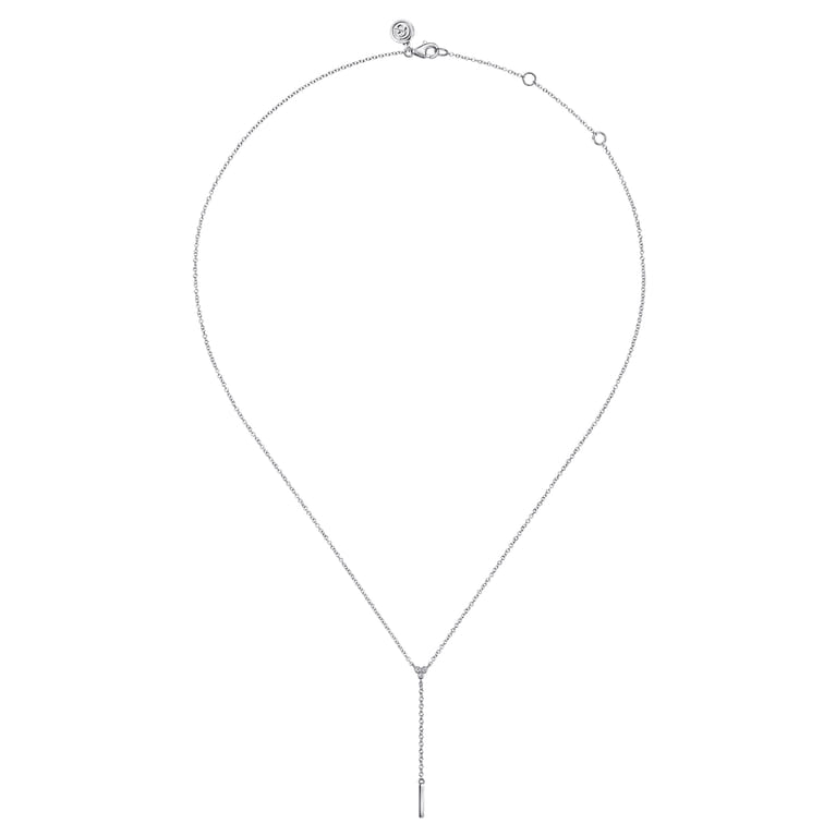 925 Sterling Silver Diamond Y Necklace - 0.03 ct - Shot 2