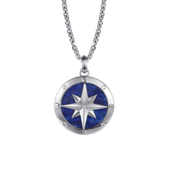 925-Sterling-Silver-Diamond-and-Lapis-Compass-Pendant-Necklace-22-inch1