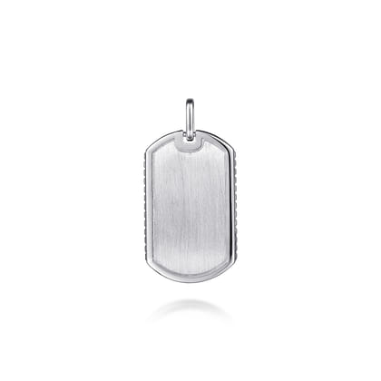 925 Sterling Silver Dog Tag Pendant With Grommet Side Detail