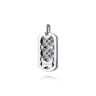 925 Sterling Silver Dog Tag Pendant With Grommet Side Detail
