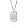 925 Sterling Silver Dog Tag Pendant With Grommet Side Detail