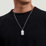 925 Sterling Silver Dog Tag Pendant With Grommet Side Detail