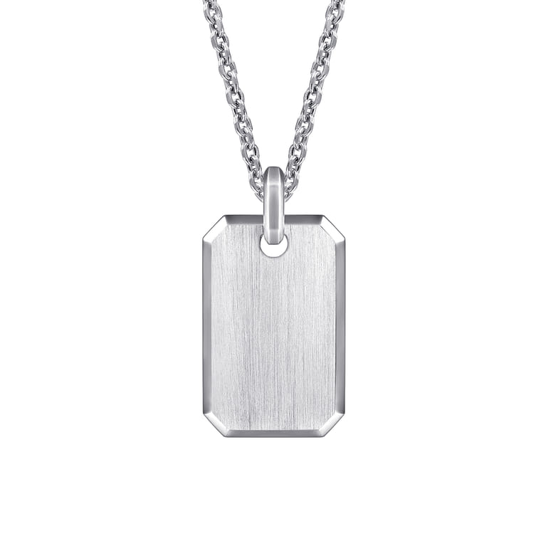 925 Sterling Silver Dog Tag Pendant - Shot 3