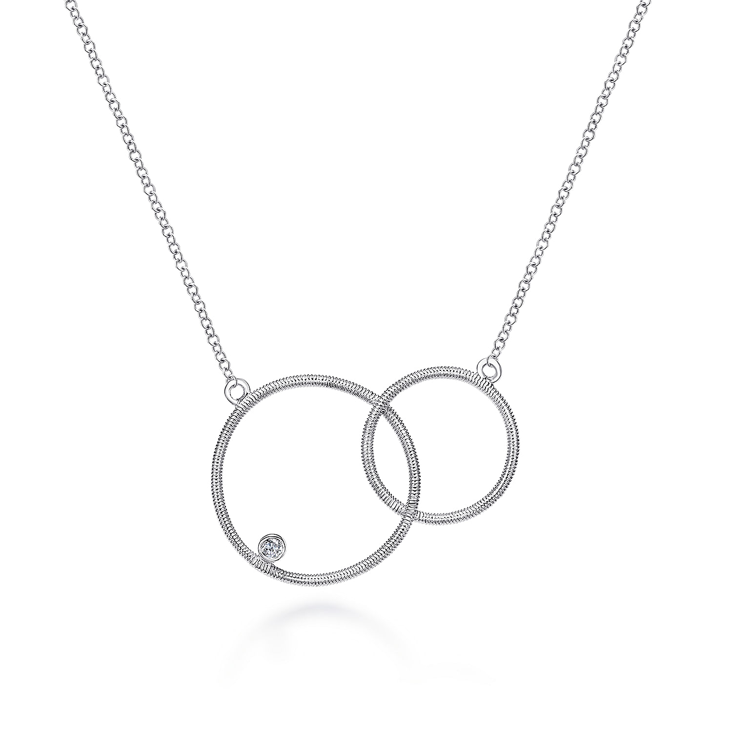 925-Sterling-Silver-Double-Circle-Diamond-Pendant-Necklace1