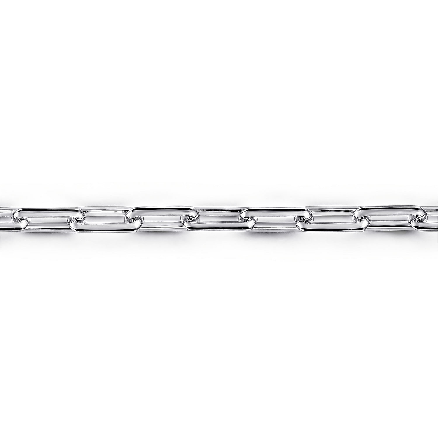 925 Sterling Silver Elongated Chain Bracelet - Shot 2