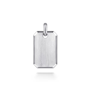 925 Sterling Silver Engravable Dog Tag Pendant