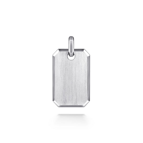 Dog Tag Pendant Engraveable Sterling Silver, Pendant Only Dog Tag Pendant Engraveable Sterling Silver, Pendant Only