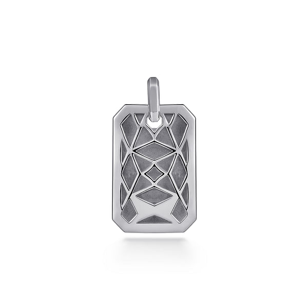 Dog Tag Pendant Engraveable Sterling Silver, Pendant Only Dog Tag Pendant Engraveable Sterling Silver, Pendant Only