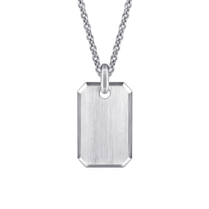 925 Sterling Silver Engravable Dog Tag Pendant