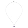 925 Sterling Silver Faceted Amethyst Teardrop Bujukan Necklace