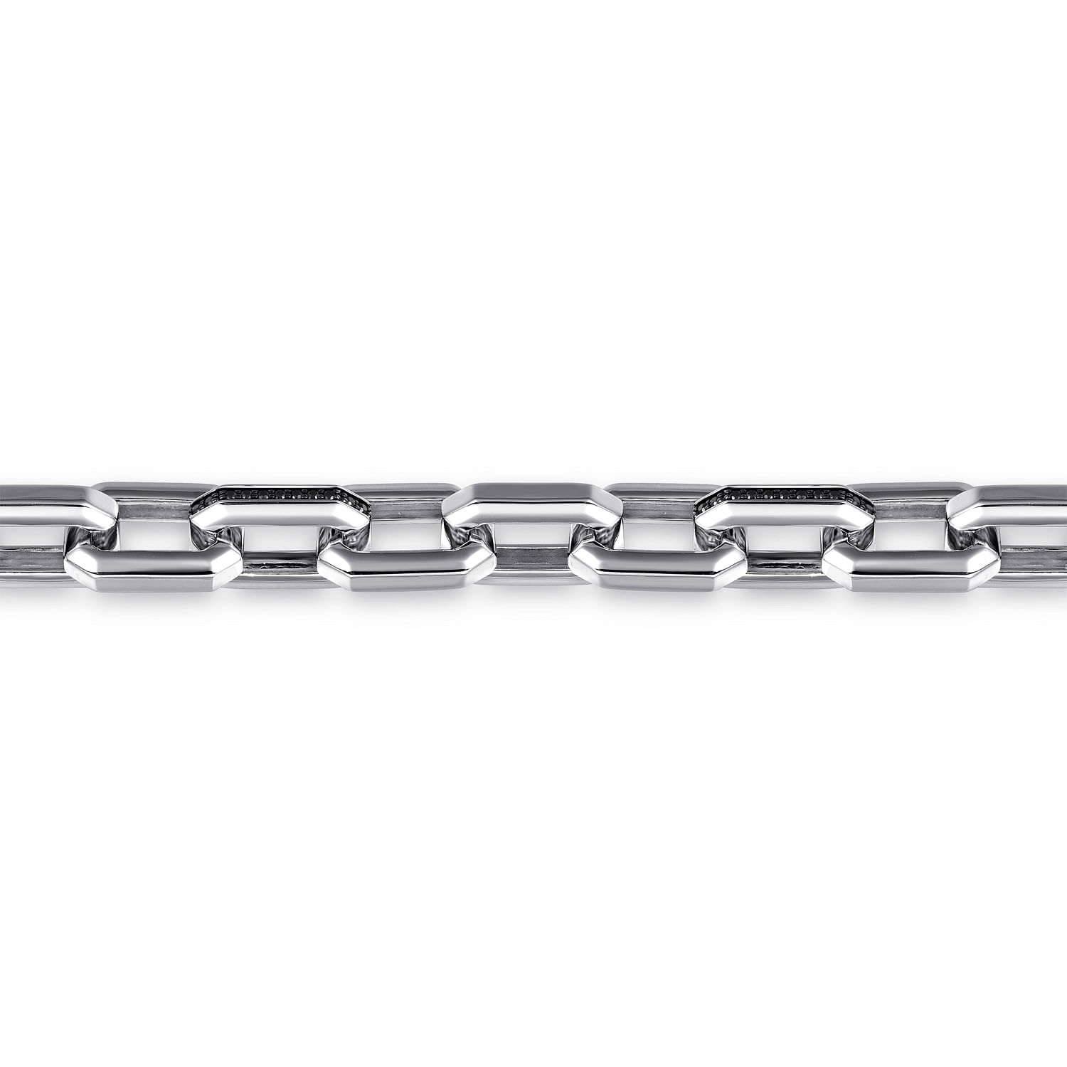 925 Sterling Silver Faceted Chain Black Spinel Bracelet - Shot 2