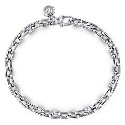 925 Sterling Silver Faceted Chain Bracelet | Shop 925 Silver Classic ...