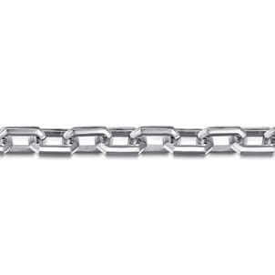 925 Sterling Silver Faceted Chain Bracelet