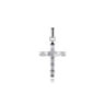 925 Sterling Silver Faceted Cross Pendant
