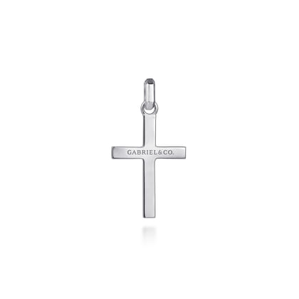 925 Sterling Silver Faceted Cross Pendant