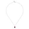 925 Sterling Silver Faceted Garnet Teardrop Bujukan Necklace