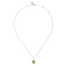 925 Sterling Silver Faceted Peridot Teardrop Bujukan Necklace