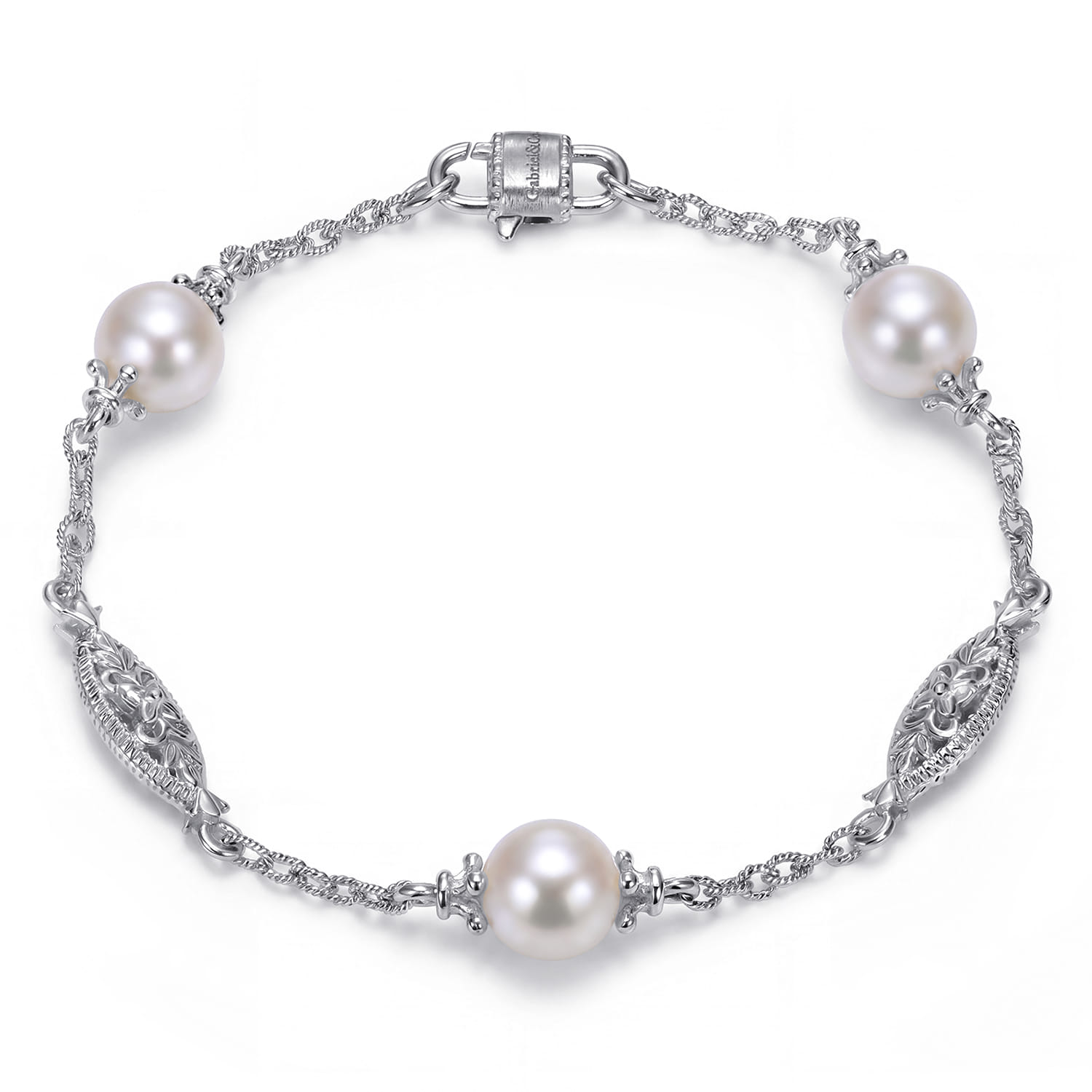 925 Silver Victorian Station Bracelet. SKU: TB2951SVJPL | Gabriel
