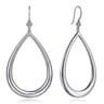 925 Sterling Silver Fish Wire Teardrop Earrings