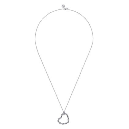 925 Sterling Silver Gabriel Love Foundation Twist Heart Pendant Necklace