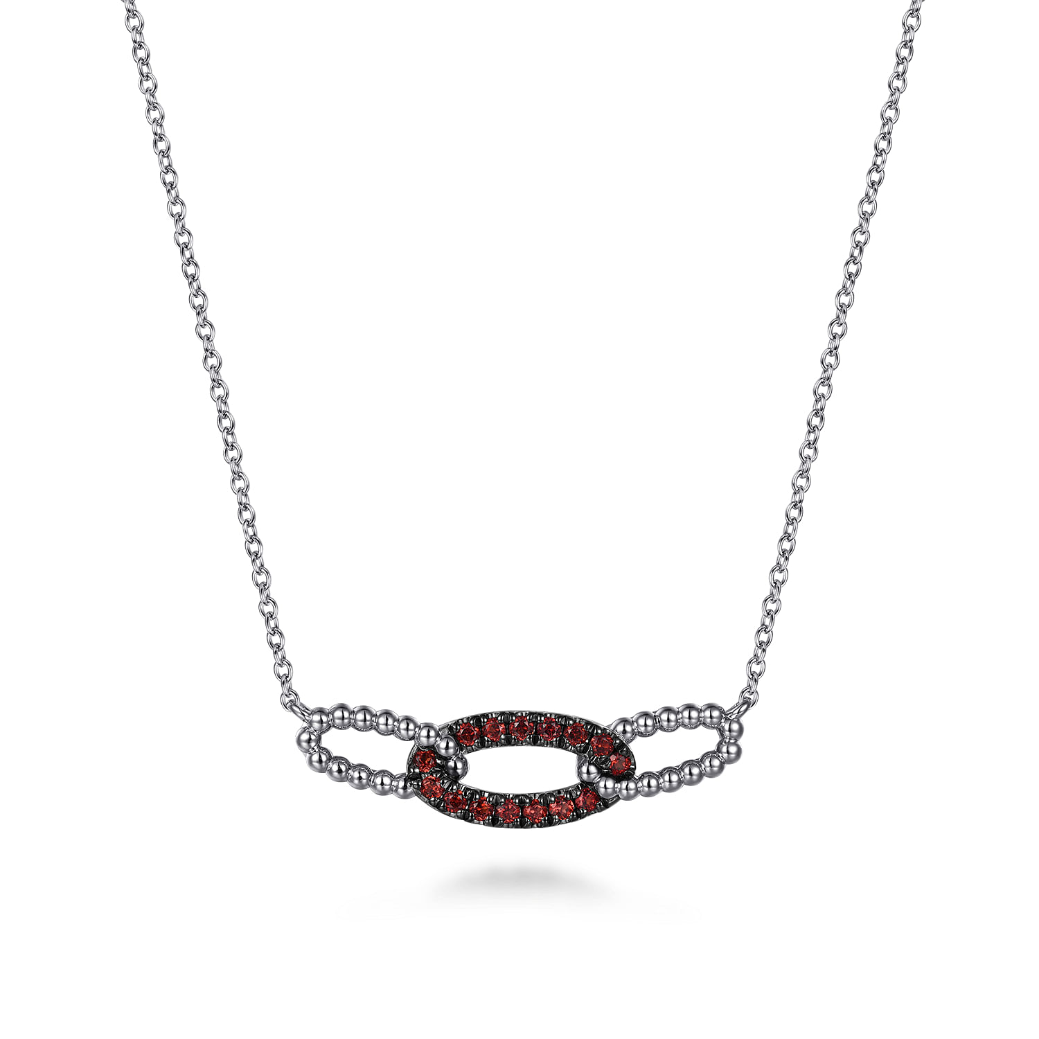 Stunning 925 deals Sterling Silver Garnet Necklace