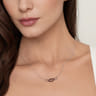 925 Sterling Silver Garnet Bujukan Link Bar Necklace