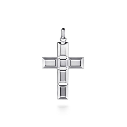 925 Sterling Silver Geometric Cross Pendant