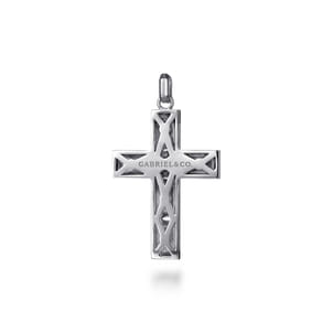 925 Sterling Silver Geometric Cross Pendant