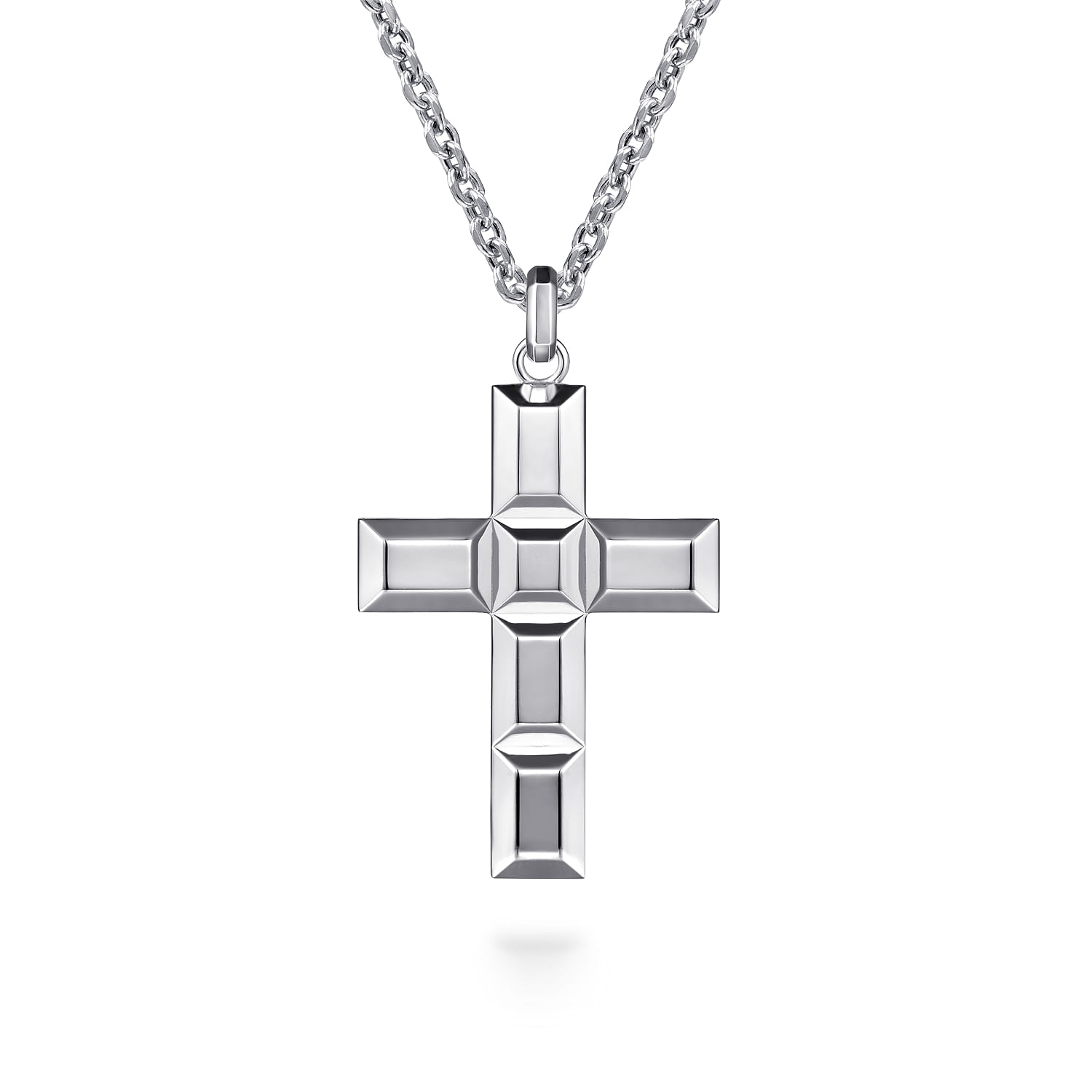 925 Sterling Silver Geometric Cross Pendant @ $310. Shop Jewelry