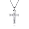 925 Sterling Silver Geometric Cross Pendant