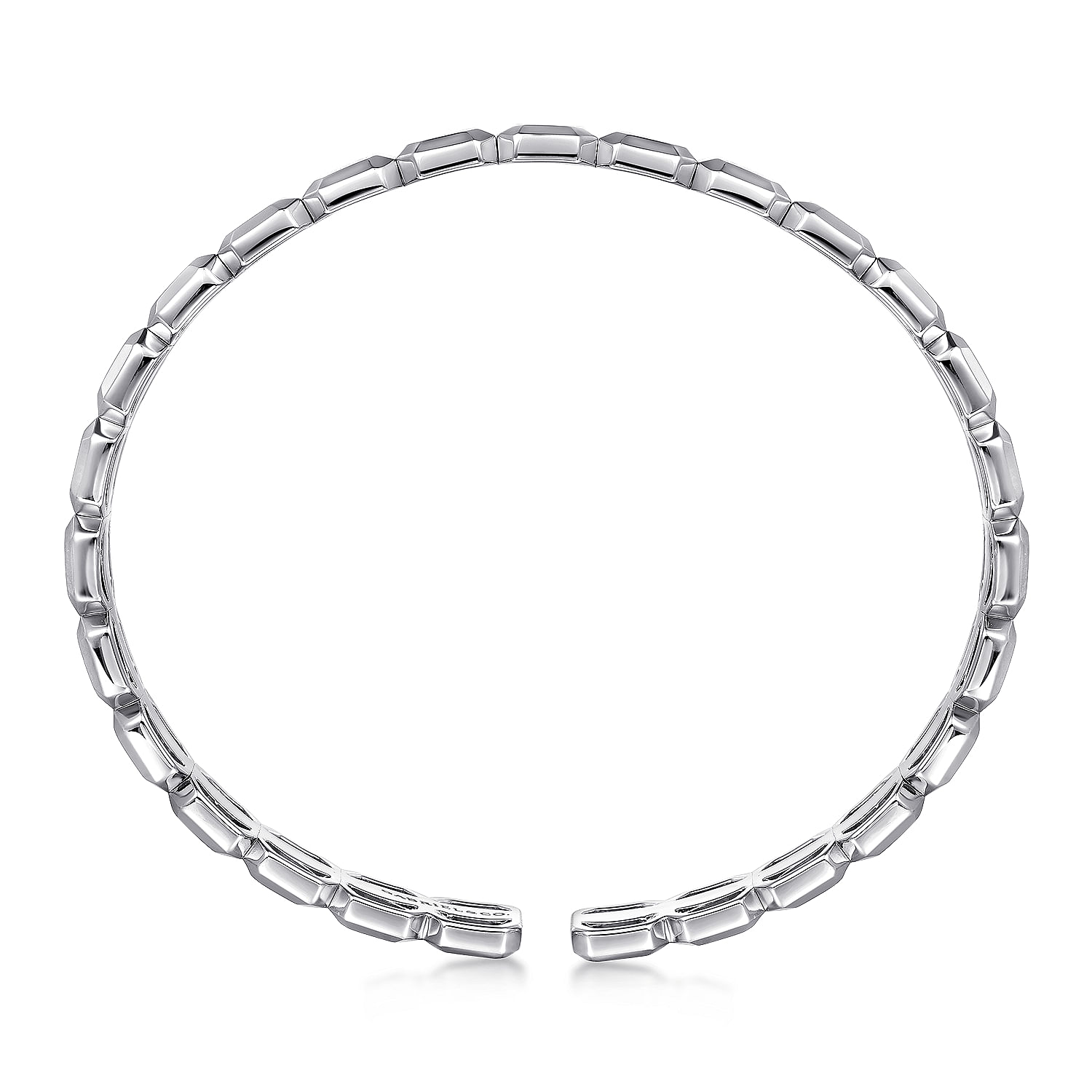 925-Sterling-Silver-Geometric-Open-Cuff-Bracelet-With-Black-Spinel-Stations3