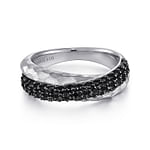 925-Sterling-Silver-Hammered-Black-Spinel-Criss-Cross-Ring1