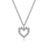 925 Sterling Silver Heart Beaded Necklace