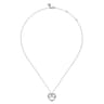 925 Sterling Silver Heart Love Knot Pendant Necklace