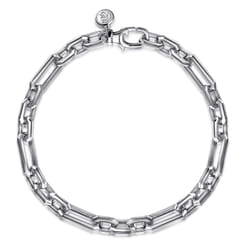925 Sterling Silver Hollow Chain Bracelet