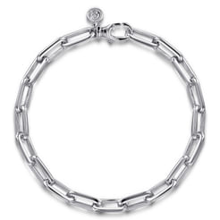 925 Sterling Silver Hollow Chain Bracelet