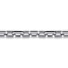 925 Sterling Silver Hollow Faceted Chain Black Spinel Bracelet