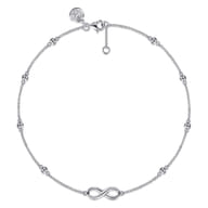 925 Sterling Silver Infinity Anklet Bracelet