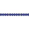 925 Sterling Silver Lapis Beaded Bracelet 6mm