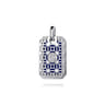 925 Sterling Silver Lapis Dog Tag Pendant